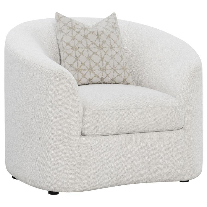 Rainn - Boucle Upholstered Sloped Arm Accent Chair - Latte - Premium Accent Chairs from CoasterEssence - Just $749! Shop now at Furniture Wholesale Plus  We are the best furniture store in Nashville, Hendersonville, Goodlettsville, Madison, Antioch, Mount Juliet, Lebanon, Gallatin, Springfield, Murfreesboro, Franklin, Brentwood