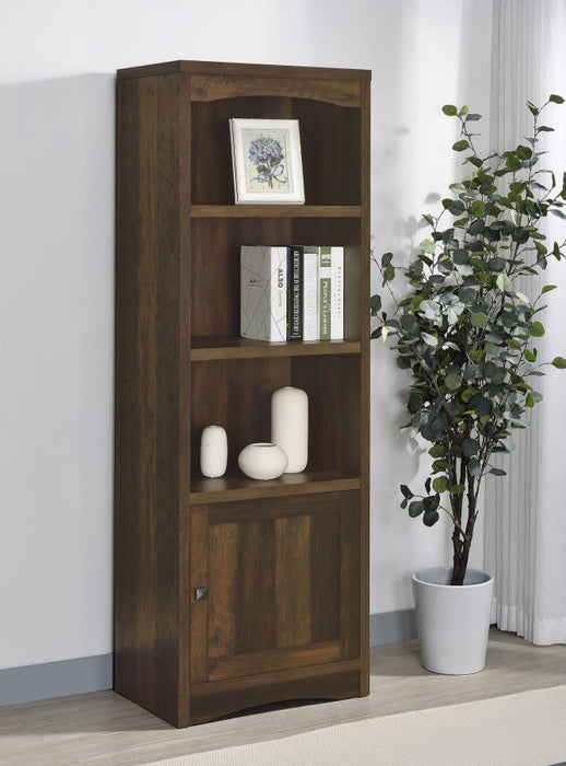 Laughlin - 3 Shelf Engineered Wood Media Tower – Standard Bookcases by CoasterEveryday at Furniture Wholesale Plus , Nashville furniture store
