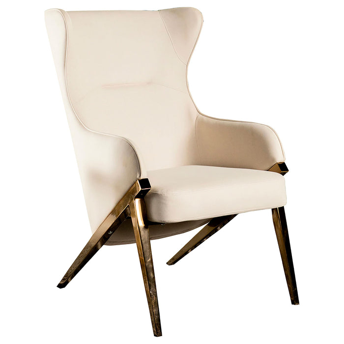 Walker Upholstered Accent Chair Cream and Bronze - Premium Accent Chair from Coaster Z2 Standard - Just $450! Shop now at Furniture Wholesale Plus  We are the best furniture store in Nashville, Hendersonville, Goodlettsville, Madison, Antioch, Mount Juliet, Lebanon, Gallatin, Springfield, Murfreesboro, Franklin, Brentwood