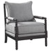 Blanchett Cushion Back Accent Chair Grey and Black - Premium Accent Chair from Coaster Z2 Standard - Just $478! Shop now at Furniture Wholesale Plus  We are the best furniture store in Nashville, Hendersonville, Goodlettsville, Madison, Antioch, Mount Juliet, Lebanon, Gallatin, Springfield, Murfreesboro, Franklin, Brentwood