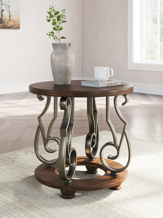 Frallyn - Round End Table - Dark Brown – End Tables by Signature Design by Ashley® at Furniture Wholesale Plus , Nashville furniture store