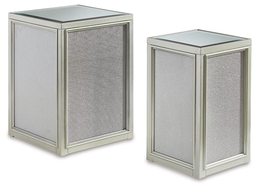 Traleena - Nesting End Tables (Set of 2) - Silver Finish – Nesting Tables by Signature Design by Ashley® at Furniture Wholesale Plus , Nashville furniture store