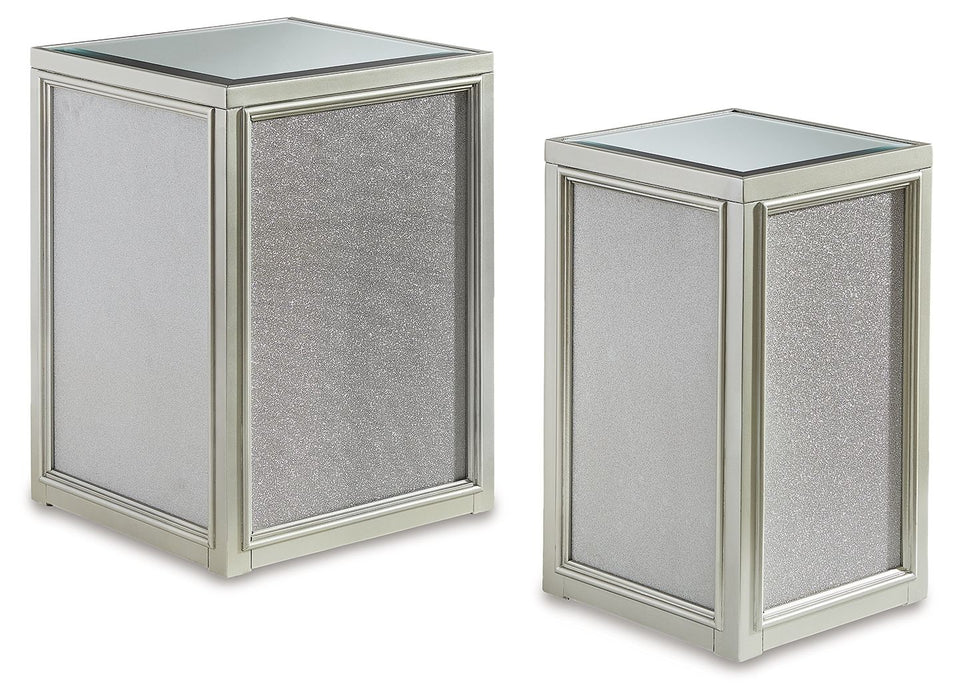 Traleena - Nesting End Tables (Set of 2) - Silver Finish – Nesting Tables by Signature Design by Ashley® at Furniture Wholesale Plus , Nashville furniture store