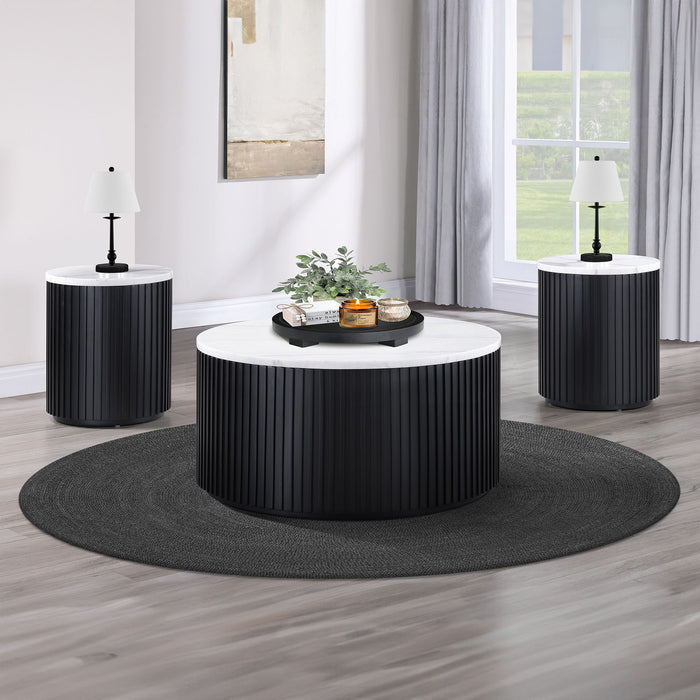 Colvin - 3 Piece Set With Marble Top – Table Sets by Steve Silver Furniture at Furniture Wholesale Plus , Nashville furniture store