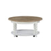 Turnberry Park - Round Cocktail Table - Washed White – Cocktail Tables by Liberty Furniture at Furniture Wholesale Plus , Nashville furniture store