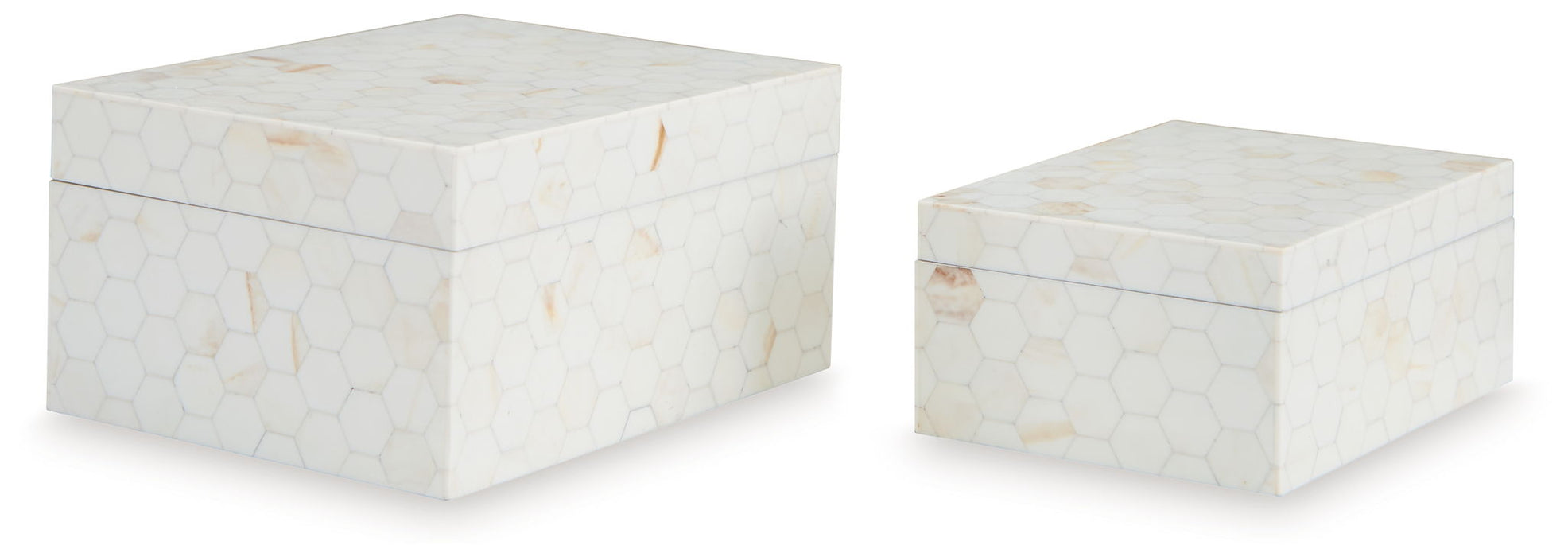 Aldenburg - Box Set (Set of 2) - Cream – Baskets & Boxes by Signature Design by Ashley® at Furniture Wholesale Plus , Nashville furniture store