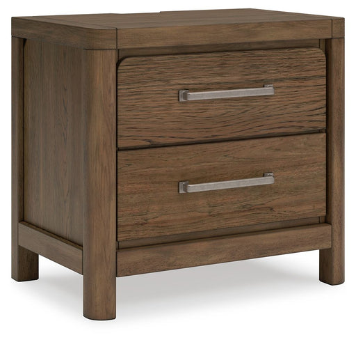 Cabalynn - Light Brown - Two Drawer Night Stand - Premium Nightstands w/ Charging Stations from Signature Design by Ashley® - Just $428! Shop now at Furniture Wholesale Plus  We are the best furniture store in Nashville, Hendersonville, Goodlettsville, Madison, Antioch, Mount Juliet, Lebanon, Gallatin, Springfield, Murfreesboro, Franklin, Brentwood