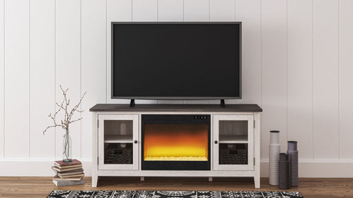 Dorrinson - TV Stand With Fireplace Insert - Premium Fireplace TV Stands from Signature Design by Ashley® - Just $638! Shop now at Furniture Wholesale Plus  We are the best furniture store in Nashville, Hendersonville, Goodlettsville, Madison, Antioch, Mount Juliet, Lebanon, Gallatin, Springfield, Murfreesboro, Franklin, Brentwood