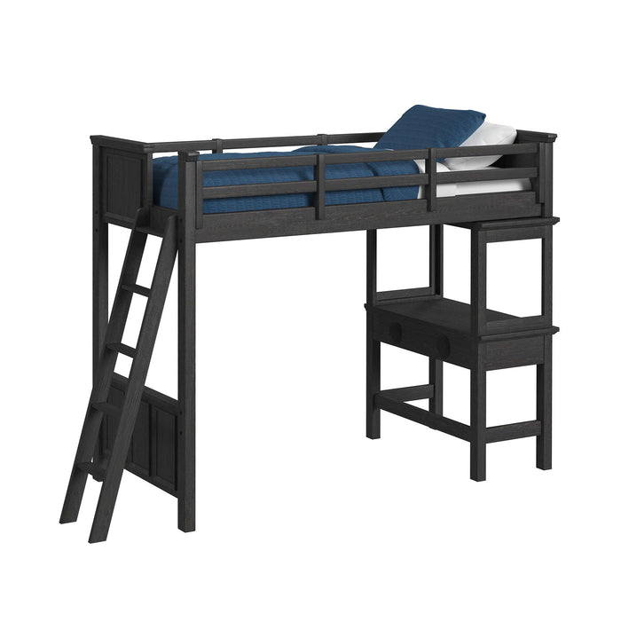 Hampton Kids - Loft Bed With Ladder And Desk With Speaker – Loft Beds by Elements International at Furniture Wholesale Plus , Nashville furniture store