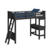Hampton Kids - Loft Bed With Ladder And Desk With Speaker – Loft Beds by Elements International at Furniture Wholesale Plus , Nashville furniture store