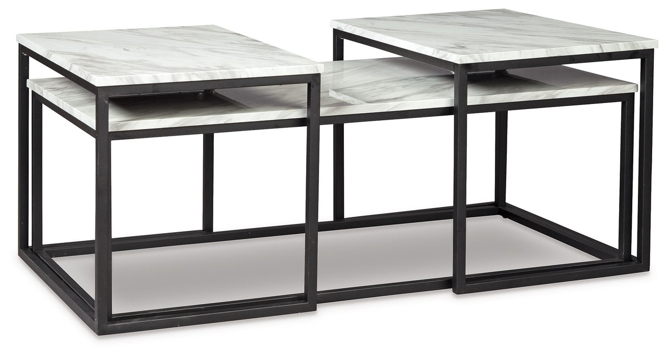 Donnesta - Occasional Table Set (Set of 3) - Gray / Black – Table Sets by Signature Design by Ashley® at Furniture Wholesale Plus , Nashville furniture store