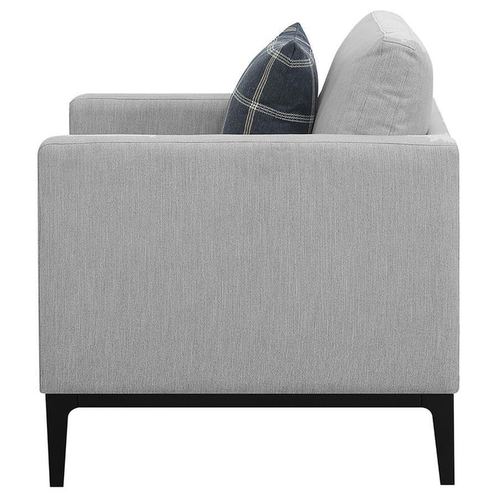 Apperson - Upholstered Track Arm Accent Chair - Light Gray - Premium Arm Chairs from CoasterElevations - Just $639! Shop now at Furniture Wholesale Plus  We are the best furniture store in Nashville, Hendersonville, Goodlettsville, Madison, Antioch, Mount Juliet, Lebanon, Gallatin, Springfield, Murfreesboro, Franklin, Brentwood