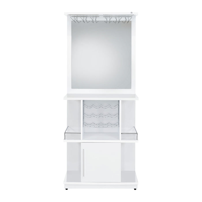 Wendolyn - Wine Cabinet With Light - Glossy White – Wine Cabinets by Elements International at Furniture Wholesale Plus , Nashville furniture store