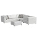 Zandara - 5 Piece Modular Set Sectional With Ottoman - Beige – 2 Piece Outdoor Sets by Elements International at Furniture Wholesale Plus , Nashville furniture store