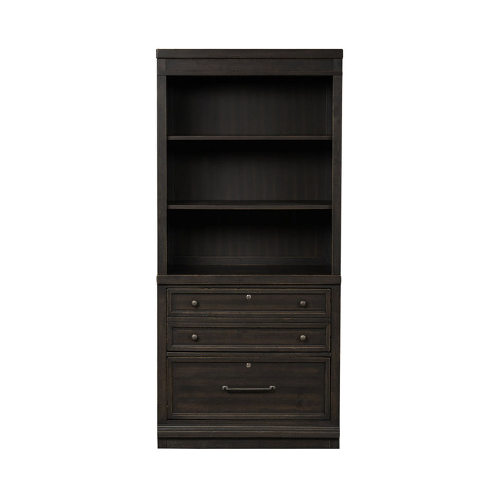 Harvest Home - 2 Piece Hutch & Cabinet Set - Chalkboard – 2 Piece Home Office Sets by Liberty Furniture at Furniture Wholesale Plus , Nashville furniture store