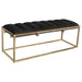 Lorena Tufted Cushion Bench Dark Grey and Gold - Premium Bench from Coaster Z2 Standard - Just $350! Shop now at Furniture Wholesale Plus  We are the best furniture store in Nashville, Hendersonville, Goodlettsville, Madison, Antioch, Mount Juliet, Lebanon, Gallatin, Springfield, Murfreesboro, Franklin, Brentwood