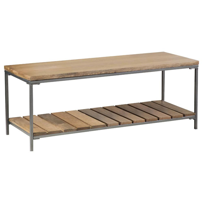 Gerbera Accent Bench with Slat Shelf Natural and Gunmetal - Premium Bench from Coaster Z2 Standard - Just $230! Shop now at Furniture Wholesale Plus  We are the best furniture store in Nashville, Hendersonville, Goodlettsville, Madison, Antioch, Mount Juliet, Lebanon, Gallatin, Springfield, Murfreesboro, Franklin, Brentwood