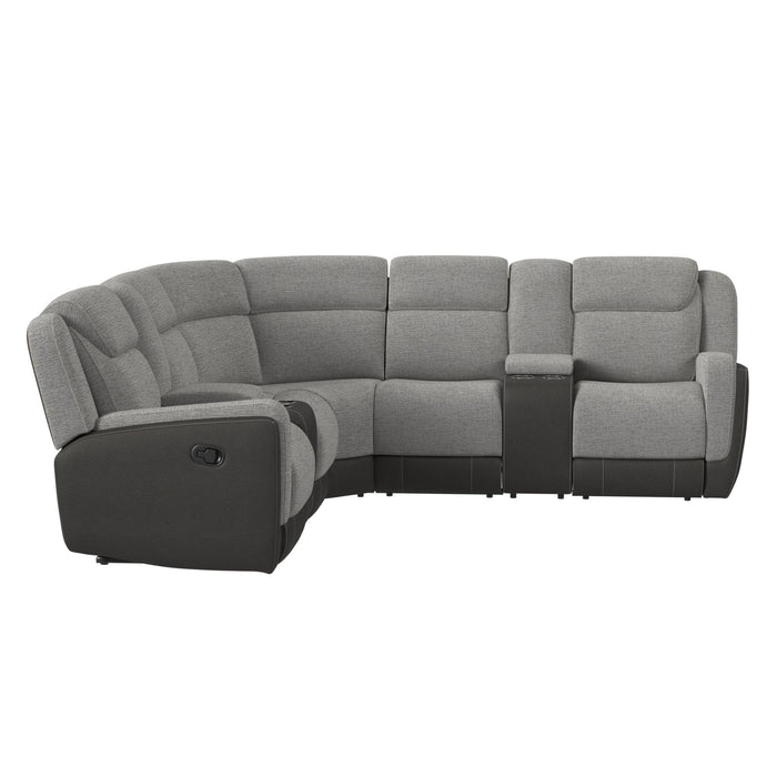 Hornet - 3 Piece Sectional Set With Console And 2 Recliners – Reclining Sectionals by Elements International at Furniture Wholesale Plus , Nashville furniture store