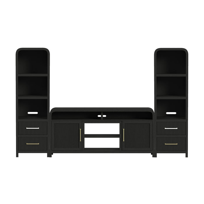 Ridgemont - 3 Piece Entertainment Unit With 70" TV Console – Entertainment Centers by Elements International at Furniture Wholesale Plus , Nashville furniture store