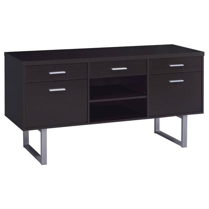 Lawtey - 5-Drawer Home Office Storage Credenza - Cappuccino - Premium Credenzas from CoasterEveryday - Just $359! Shop now at Furniture Wholesale Plus  We are the best furniture store in Nashville, Hendersonville, Goodlettsville, Madison, Antioch, Mount Juliet, Lebanon, Gallatin, Springfield, Murfreesboro, Franklin, Brentwood