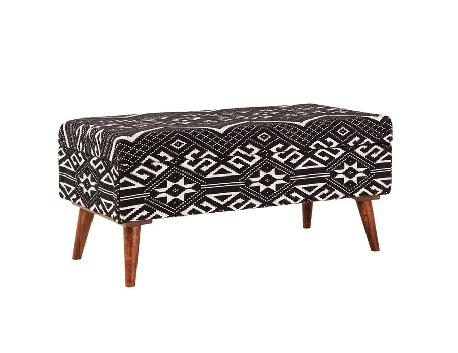 Cababi Upholstered Storage Bench Black and White - Premium Bench from Coaster Z2 Standard - Just $250! Shop now at Furniture Wholesale Plus  We are the best furniture store in Nashville, Hendersonville, Goodlettsville, Madison, Antioch, Mount Juliet, Lebanon, Gallatin, Springfield, Murfreesboro, Franklin, Brentwood