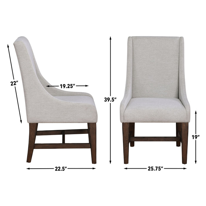 Auburn - Arm Chair (Set of 2) - White – Chair Sets by Steve Silver Furniture at Furniture Wholesale Plus , Nashville furniture store