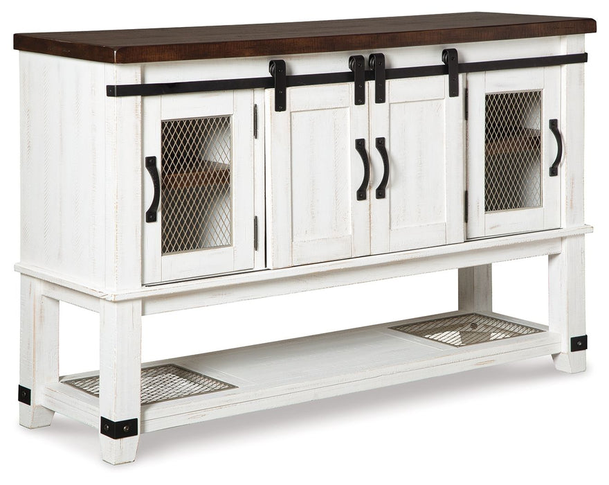 Valebeck - Dining Room Server - White / Brown – Servers by Signature Design by Ashley® at Furniture Wholesale Plus , Nashville furniture store