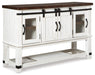 Valebeck - Dining Room Server - White / Brown – Servers by Signature Design by Ashley® at Furniture Wholesale Plus , Nashville furniture store