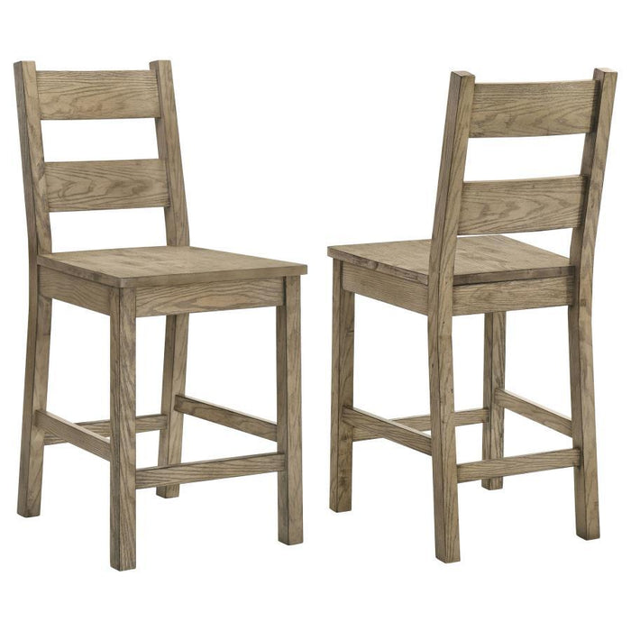 Cardova - Counter Height Dining Chair (Set of 2) - Vineyard Oak – Chair Sets by Coaster Fine Furniture at Furniture Wholesale Plus , Nashville furniture store