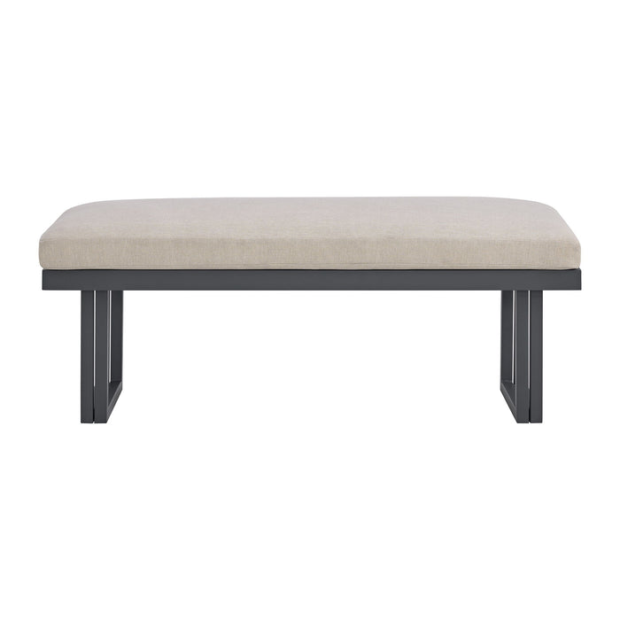 Playa - Dining Bench - Dark Gray / Beige – Benches by Elements International at Furniture Wholesale Plus , Nashville furniture store