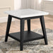 Vida - Marble End Table - Black / White – End Tables by Steve Silver Furniture at Furniture Wholesale Plus , Nashville furniture store