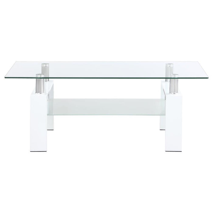 Dyer - 1-Shelf Rectangular Glass Top Table – End Tables by CoasterEveryday at Furniture Wholesale Plus , Nashville furniture store