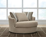 Linenhause - Oversized Swivel Accent Chair - Dune – Swivel Chairs by Benchcraft® at Furniture Wholesale Plus , Nashville furniture store