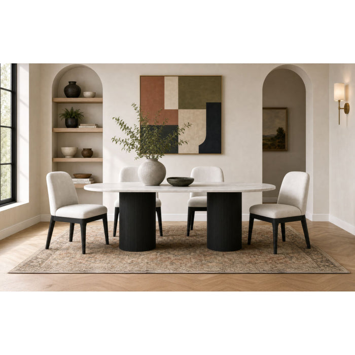 Sylvie - 5 Piece Standard Height Dining Set, Oval Table – 5 Piece Dining Room Sets by Elements International at Furniture Wholesale Plus , Nashville furniture store