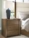 Marxmore - Three Drawer Night Stand - Brown – Nightstands w/ Charging Stations by Benchcraft® at Furniture Wholesale Plus , Nashville furniture store