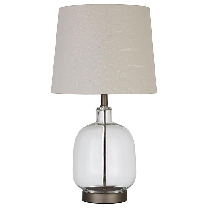 Costner Empire Table Lamp Beige and Clear - Premium Lamp from Coaster Z2 Standard - Just $86! Shop now at Furniture Wholesale Plus  We are the best furniture store in Nashville, Hendersonville, Goodlettsville, Madison, Antioch, Mount Juliet, Lebanon, Gallatin, Springfield, Murfreesboro, Franklin, Brentwood