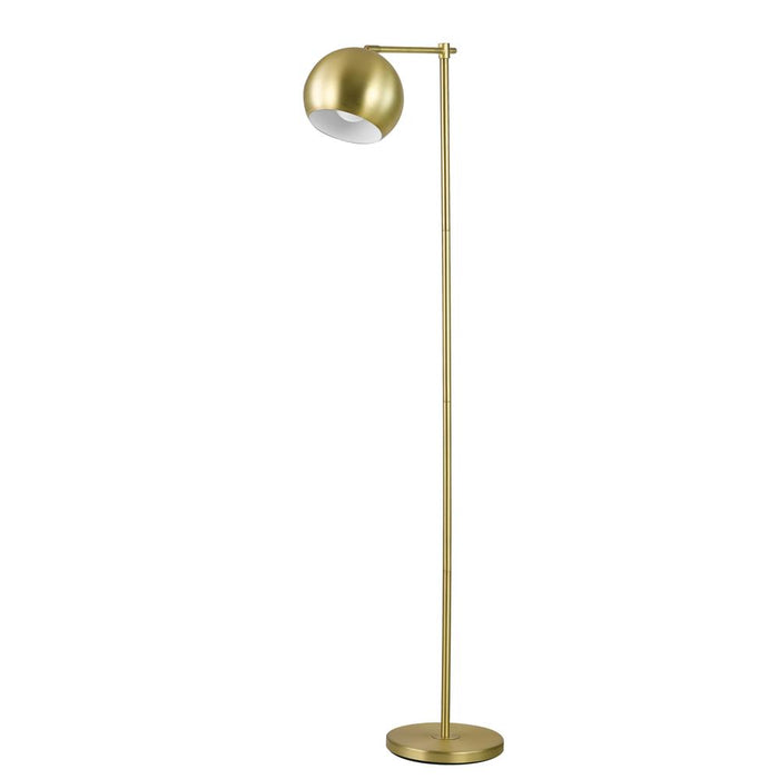 Linnea 1-light Dome Shade Floor Lamp Brass - Premium Lamp from Coaster Z2 Standard - Just $134! Shop now at Furniture Wholesale Plus  We are the best furniture store in Nashville, Hendersonville, Goodlettsville, Madison, Antioch, Mount Juliet, Lebanon, Gallatin, Springfield, Murfreesboro, Franklin, Brentwood