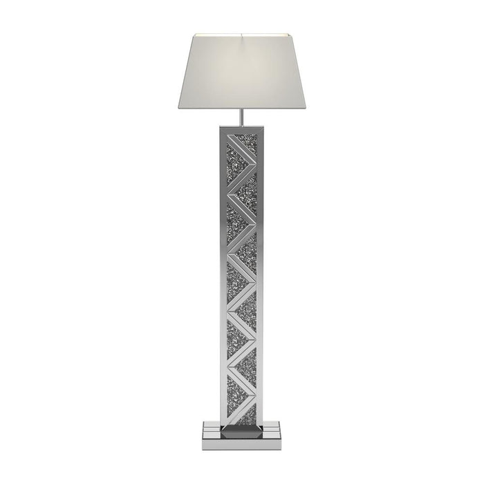 Carmen Geometric Base Floor Lamp Silver - Premium Lamp from Coaster Z2 Standard - Just $378! Shop now at Furniture Wholesale Plus  We are the best furniture store in Nashville, Hendersonville, Goodlettsville, Madison, Antioch, Mount Juliet, Lebanon, Gallatin, Springfield, Murfreesboro, Franklin, Brentwood