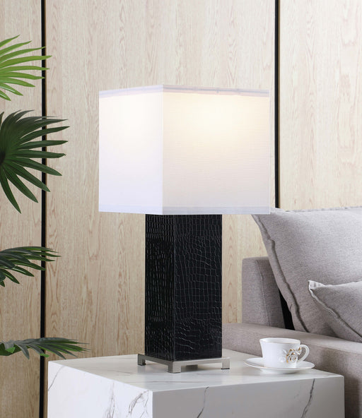 Bridle Square Shade Bedside Table Lamp Black - Premium Lamp from Coaster Z2 Standard - Just $110! Shop now at Furniture Wholesale Plus  We are the best furniture store in Nashville, Hendersonville, Goodlettsville, Madison, Antioch, Mount Juliet, Lebanon, Gallatin, Springfield, Murfreesboro, Franklin, Brentwood