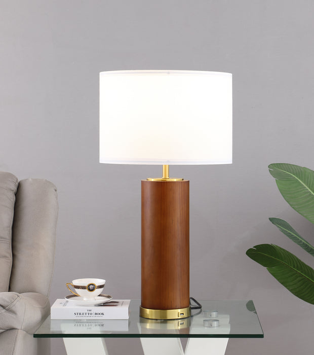 Aziel Drum Shade Bedside Table Lamp Cappuccino and Gold - Premium Lamp from Coaster Z2 Standard - Just $134! Shop now at Furniture Wholesale Plus  We are the best furniture store in Nashville, Hendersonville, Goodlettsville, Madison, Antioch, Mount Juliet, Lebanon, Gallatin, Springfield, Murfreesboro, Franklin, Brentwood