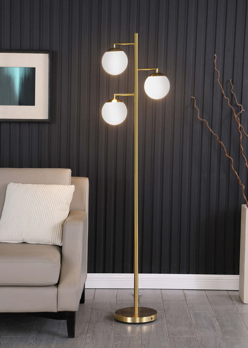 Sena Trio Tree Floor Lamp Gold - Premium Lamp from Coaster Z2 Standard - Just $166! Shop now at Furniture Wholesale Plus  We are the best furniture store in Nashville, Hendersonville, Goodlettsville, Madison, Antioch, Mount Juliet, Lebanon, Gallatin, Springfield, Murfreesboro, Franklin, Brentwood