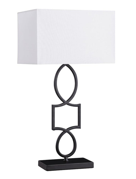 Leorio Rectangular Shade Table Lamp White and Black - Premium Lamp from Coaster Z2 Standard - Just $130! Shop now at Furniture Wholesale Plus  We are the best furniture store in Nashville, Hendersonville, Goodlettsville, Madison, Antioch, Mount Juliet, Lebanon, Gallatin, Springfield, Murfreesboro, Franklin, Brentwood