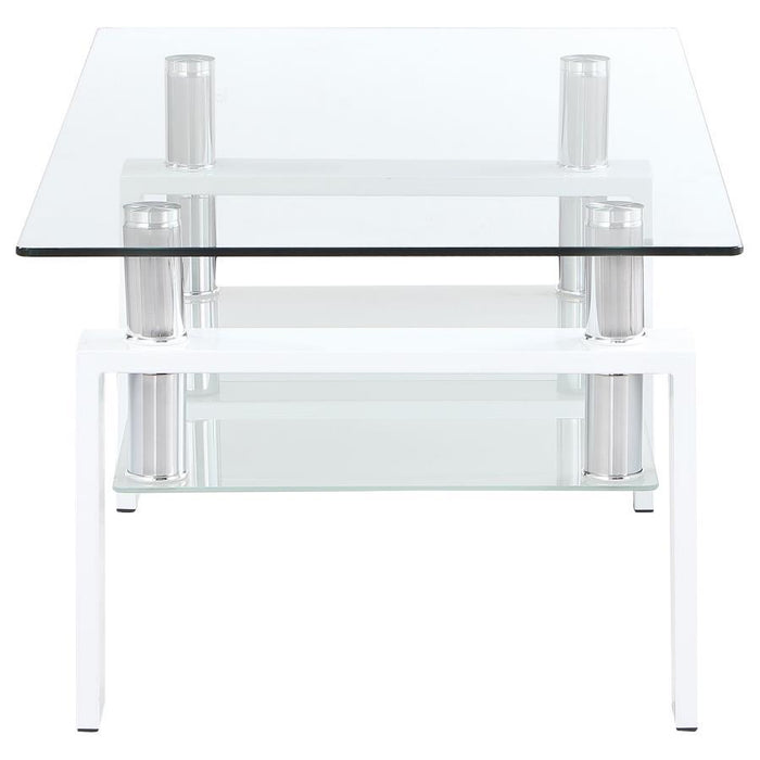 Dyer - 1-Shelf Rectangular Glass Top Table – End Tables by CoasterEveryday at Furniture Wholesale Plus , Nashville furniture store