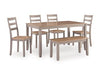 Harperfeld - Dining Room Table Set (Set of 6) - Natural / Gray – 6 Piece Dining Room Sets by Signature Design by Ashley® at Furniture Wholesale Plus , Nashville furniture store