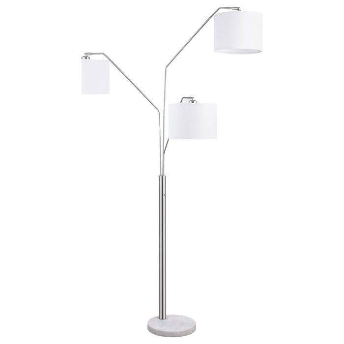 Jirou Trio Drum Shade Floor Lamp Stain Nickel - Premium Lamp from Coaster Z2 Standard - Just $250! Shop now at Furniture Wholesale Plus  We are the best furniture store in Nashville, Hendersonville, Goodlettsville, Madison, Antioch, Mount Juliet, Lebanon, Gallatin, Springfield, Murfreesboro, Franklin, Brentwood