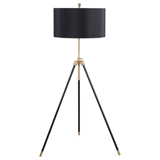 Zabka Tripod Floor Lamp Black and Gold - Premium Lamp from Coaster Z2 Standard - Just $186! Shop now at Furniture Wholesale Plus  We are the best furniture store in Nashville, Hendersonville, Goodlettsville, Madison, Antioch, Mount Juliet, Lebanon, Gallatin, Springfield, Murfreesboro, Franklin, Brentwood