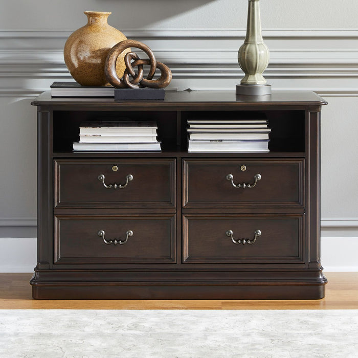 Brayton Manor - Jr Executive Media Lateral File - Cognac – Filing Cabinets by Liberty Furniture at Furniture Wholesale Plus , Nashville furniture store