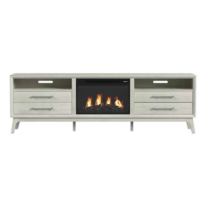 Westland - TV Console With Fireplace Insert - Almond – Fireplace TV Stands by Elements International at Furniture Wholesale Plus , Nashville furniture store