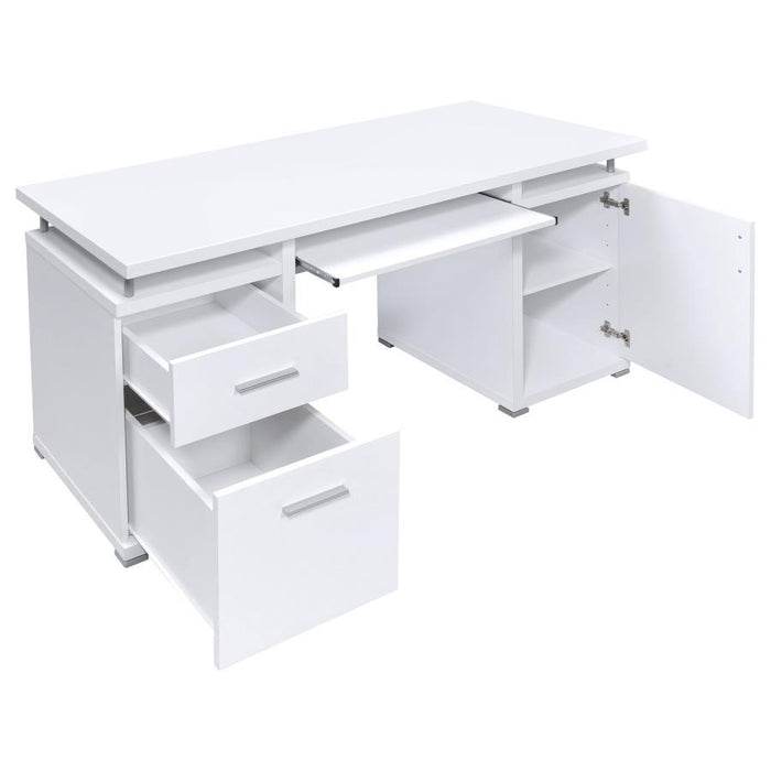 Tracy - 2-Drawer Office Computer Desk – Computer Desks by CoasterEveryday at Furniture Wholesale Plus , Nashville furniture store