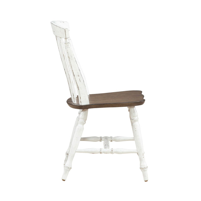 Al Fresco - Slat Back Side Chair - Graphite & Whitestone – Side Chairs by Liberty Furniture at Furniture Wholesale Plus , Nashville furniture store